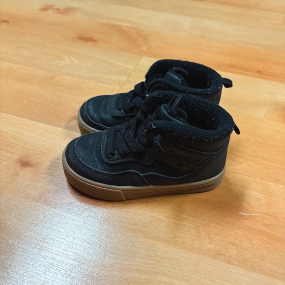 OshKosh Black Munir Tug & Go High Top Sneakers Toddler Size 6 - Picture 5 of 9